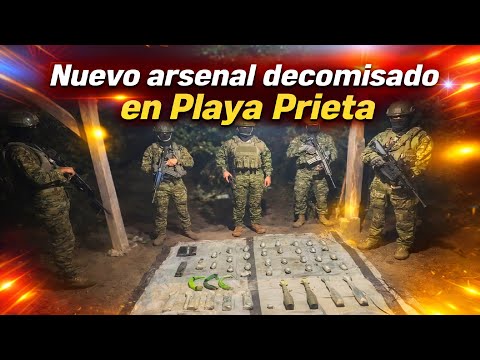 Ejército decomisa arsenal de explosivos en Playa Prieta, Portoviejo