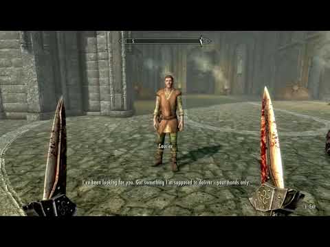 Skyrim couriers don't let anything get in the way of them doing their job...