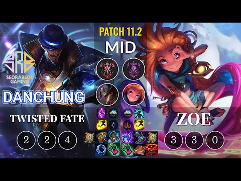 SRB Danchung Twisted Fate vs Zoe Mid - KR Patch 11.2