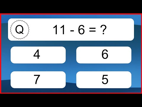 20 Subtraction Quiz Exercises for Kids: Numbers Up to 20