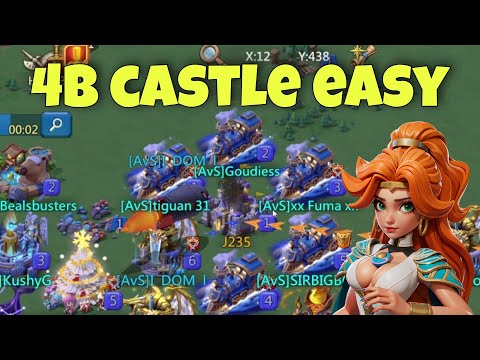 Lords Mobile - The easiest 4b castle I ever zeroed. War gear and 14m each T4