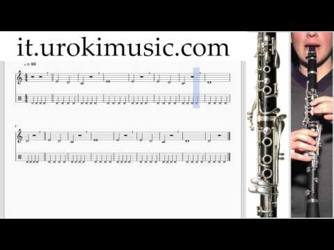 Lezioni di Clarinetto C#1 S#1 L#10 Melodia Tutorial Spartito Imparare Insegnante Metodi Partiture