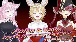 Koyori hosts Who Knows the Holomem? with Polka & Marine EN SUBS