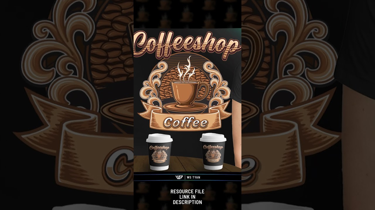 Coffee shop Logo #Coffee #coffeeshop #restaurant #halalfood #indonesianfood #fastfood #illustration