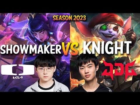 DK Showmaker vs JDG Knight - Showmaker LEBLANC vs Knight TRISTANA - Patch 13.12 KR Ranked