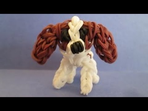 Rainbow Loom Cavalier King Charles Spaniel Dog or Puppy Charm. 3-D