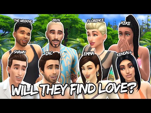 Love Island, but With Real Single Celebrities (Pt. 1) | Sims 4 Gameplay