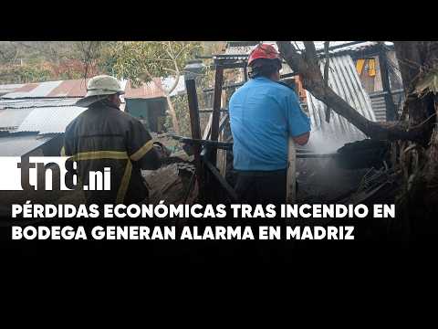 Voraz incendio reduce a cenizas bodega con granos básicos en Madriz
