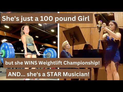 AMAZING 100-Pound Girl/Champion "Iron Man" Winner AND World-Class Trumpeter! You won't BELIEVE It!