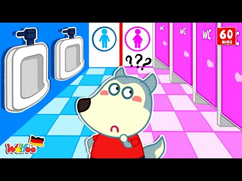 Wolfoo Geschichte 🐺 Jungen- und Mädchentoiletten sind sehr unterschiedlich - Videos für Kinder