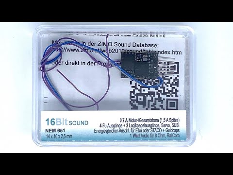 Zimo MS500 sound decoder in N Scale steam engine (Arnold BR02)