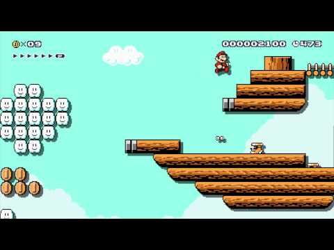 Super Mario Maker: Player Course "2 Way Airship Cruise" [1080 HD]