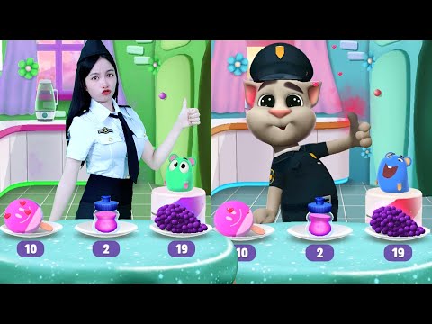 Angela Real Life Imitate Super Cool Police Tom - My Talking Tom In The Real Life