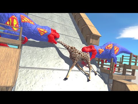 Who Can Escape The SUPERMAN T-REX Trap? - Animal Revolt Battle Simulator