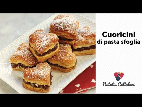 CUORE DI PASTA SFOGLIA CON CREMA AL CIOCCOLATO | Ricetta dolce per San Valentino | Natalia Cattelani