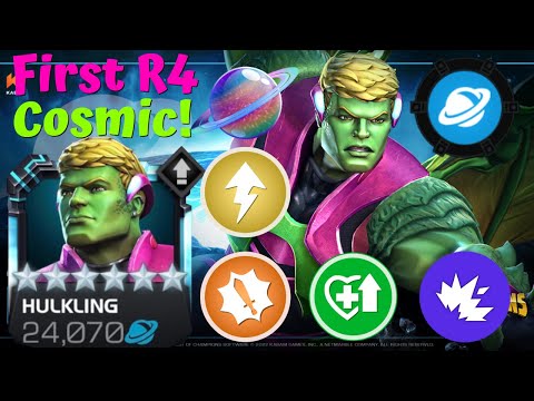 MY FIRST 6* RANK 4 COSMIC HULKLING!! EASY ABSURD DAMAGE ROTATION! So Much Utility! 7th R4! - MCOC