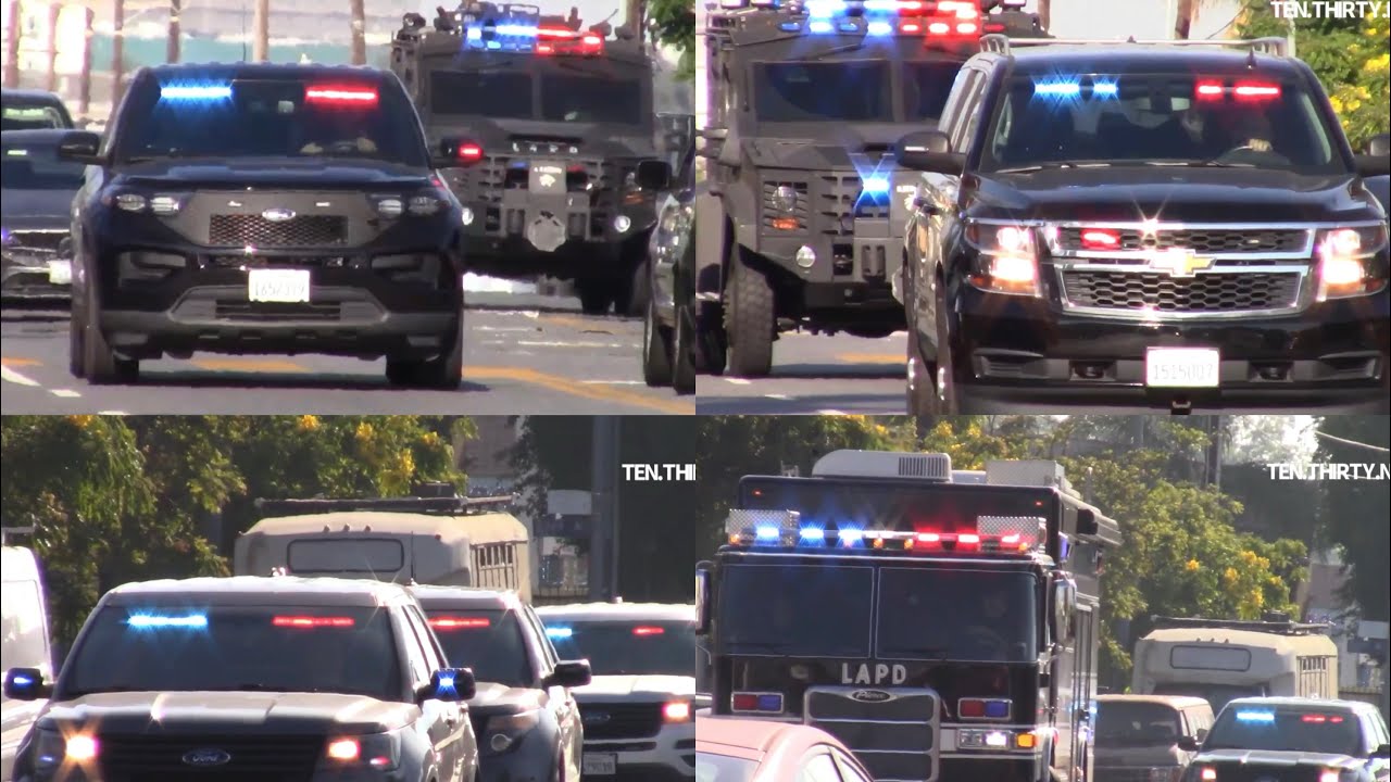 LAPD METRO SWAT UNITS RESPONDING CODE 3