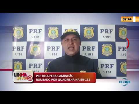 PRF recupera caminhaÌƒo roubado por quadrilha na BR-135 (25 05 20)