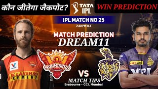 Hyderabad vs Kolkata 25th match ipl 2022 match prediction,Srh vs Kkr Dream11 team,Srh vs kkr ipl2022