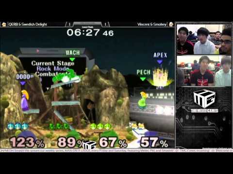 TMG: EC | QERB & Swedish Delight vs. Vincent & APEX Smokey | Melee Doubles Losers Finals