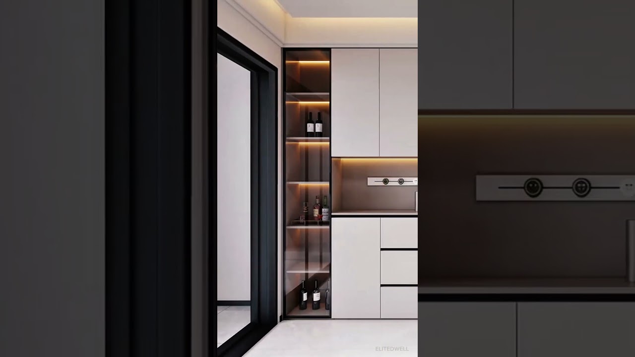 Luxury Cabinet & Mini Bar Setup ✨ | Modern Elegance for Every Home 🍷with measurement  🔥