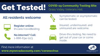 Get Tested! COVID-19 Testing Available in Grass Valley