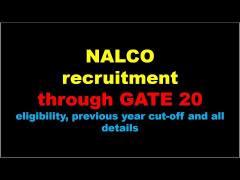 NALCO recruitment through Gate 20 || PSU recruitment || CUT-OFF of previous year NALCO recruitment