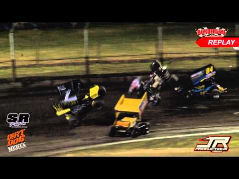 2014 SRA Eureka Sprintcar Series Rd 2 - Kris Lacey and David McKay Crash