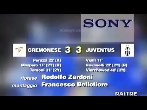 Cremonese-Juventus 3:3, 1995/96 - Domenica Sportiva 