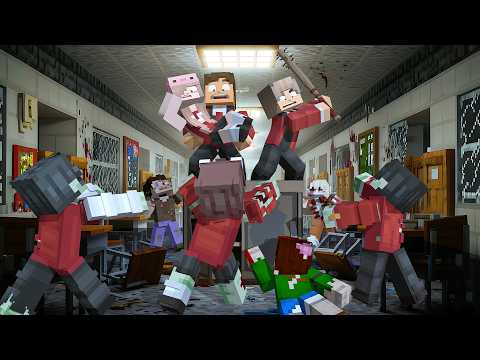 SOBREVIVA AO APOCALIPSE ZUMBI na ESCOLA no MINECRAFT! O FILME