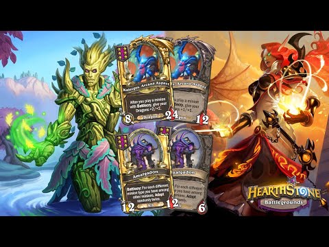 Dracoverse Plays Around with 4 Kalecgos & Amalgadon | Forest Warden Omu Hearthstone Battlegrounds |