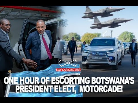 One hour of escorting Botswana's President Elect, Through the Major City Gaborone, new Armored SUVs!