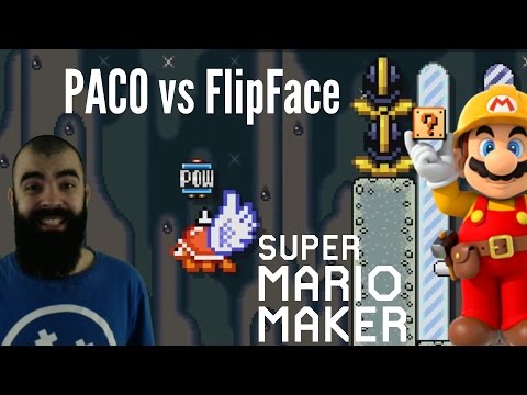 Race to the Finnish! | PACO vs FlipFace | Mario Maker Super Expert Levels