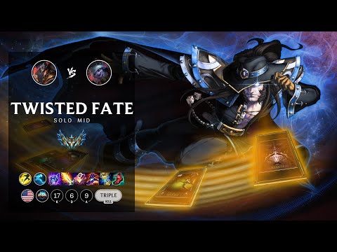Twisted Fate Mid vs Tristana - NA Challenger Patch 12.18