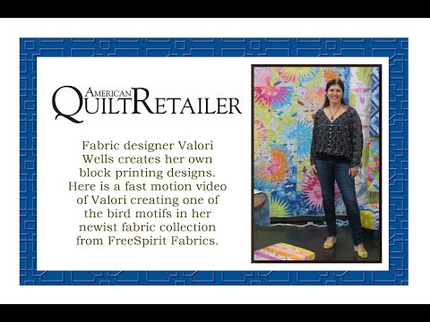 Valori Wells creates her Hummingbird Block by hand