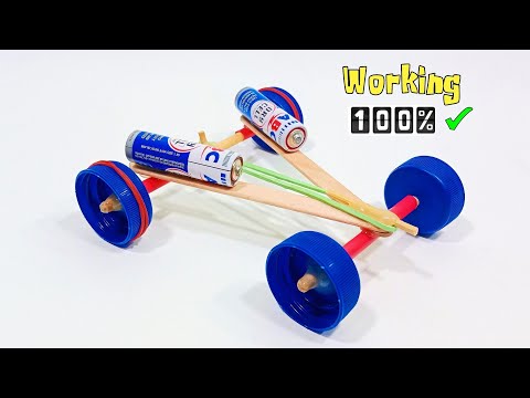 Super Fast Mini Car‼️ How to Make a Rubber Band Car, Rubber Band Powered Car, DIY Toy Car