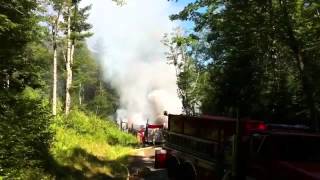 preview picture of video 'House fire on Holbrook Rd. in Whitingham, Vt. - 7/11/12'