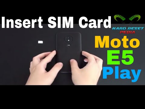 Motorola Moto E5 Play Insert The SIM Card