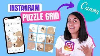 How to make an INSTAGRAM PUZZLE feed with Canva - FREE, fun and easy!