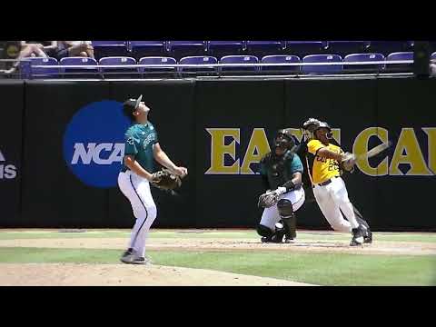 Coppin State's Ryan Nicolas hits home run vs. Coastal Carolina in Greenville regional, 6/4/22