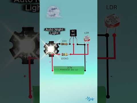 🌙 Automatic LED Light | Turns ON in Dark | LDR Circuit #Shorts