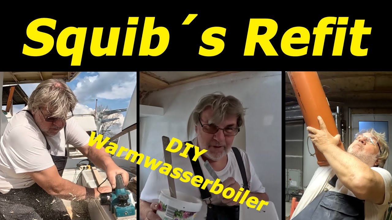 Squib's Refit - DIY Hot Water Boiler - Preparing Ceiling Panels /125