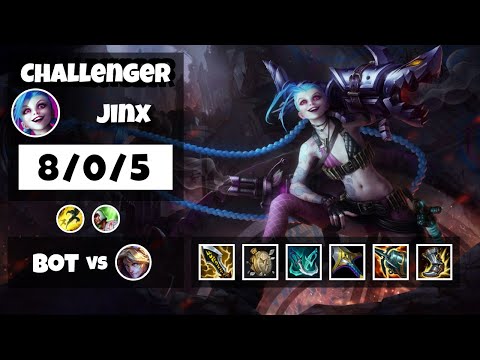 Jinx vs Ezreal KOREAN Challenger BOT (8/0/5) - v11.12