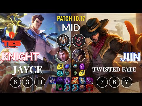 TES knight Jayce vs Jiin Twisted Fate Mid - KR Patch 10.17