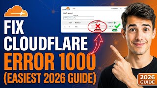How to fix error 1000 in Cloudflare CDN (Easiest Way)(2026 Guide)