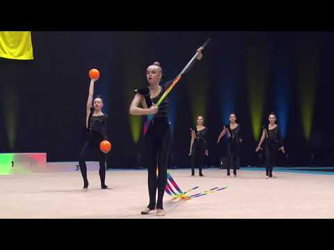 Highlights of group performances of gymnasts of the Championship of Ukraine 2023 balls & ribbons #9