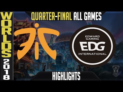 FNC vs EDG Highlights ALL GAMES | Worlds 2018 Quarter-Final | Fnatic vs Edward Gaming
