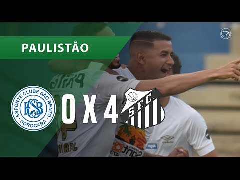 SÃO BENTO 0 X 4 SANTOS - GOLS - 24/01 - PAULISTÃO 2019