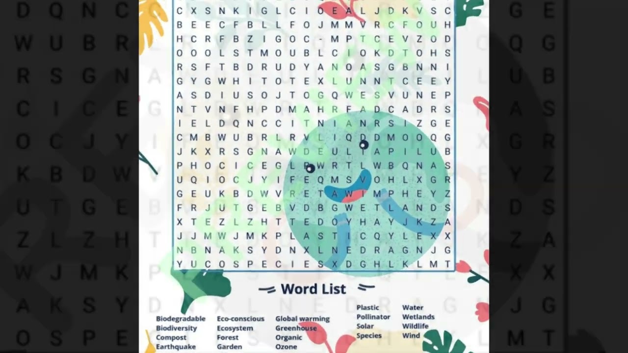 Earth Day April 22 2024 Word Search Puzzle & Earth Day Word Scramble Activity