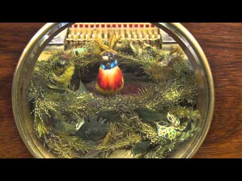 Antique Piece a Oiseau: Full Orchestral Singing Bird Automaton Music Box
